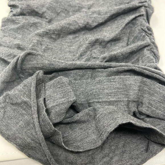 DKNY Women's Ruched Pencil 100% Merino Wool Skirt (Gray, Small) - Picture 7 of 8